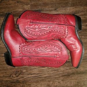 Abilene Cowgirl Western Red Boot Womens 8.5